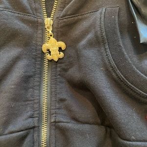 Twisted heart sweatsuit! Zip hoodie and loose leg drawstring sweat pant.